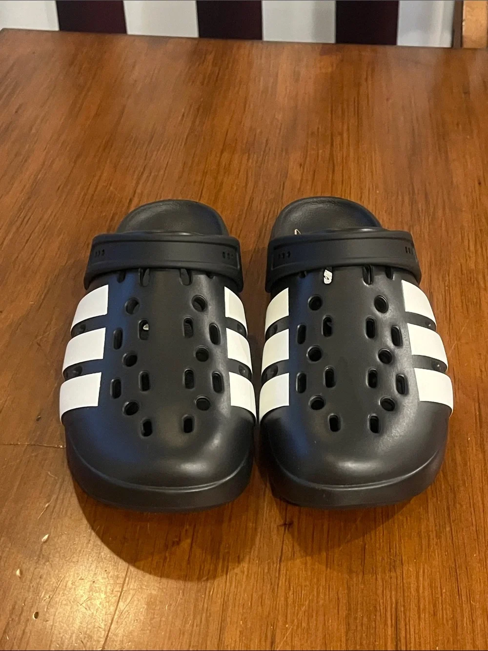 Adidas Adilette Clog 2.0 Shoes JQ8058 new black white Mens Size 9 / Women’s 10